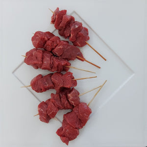 Diced Beef Kebabs Skewers - 6 x 60g