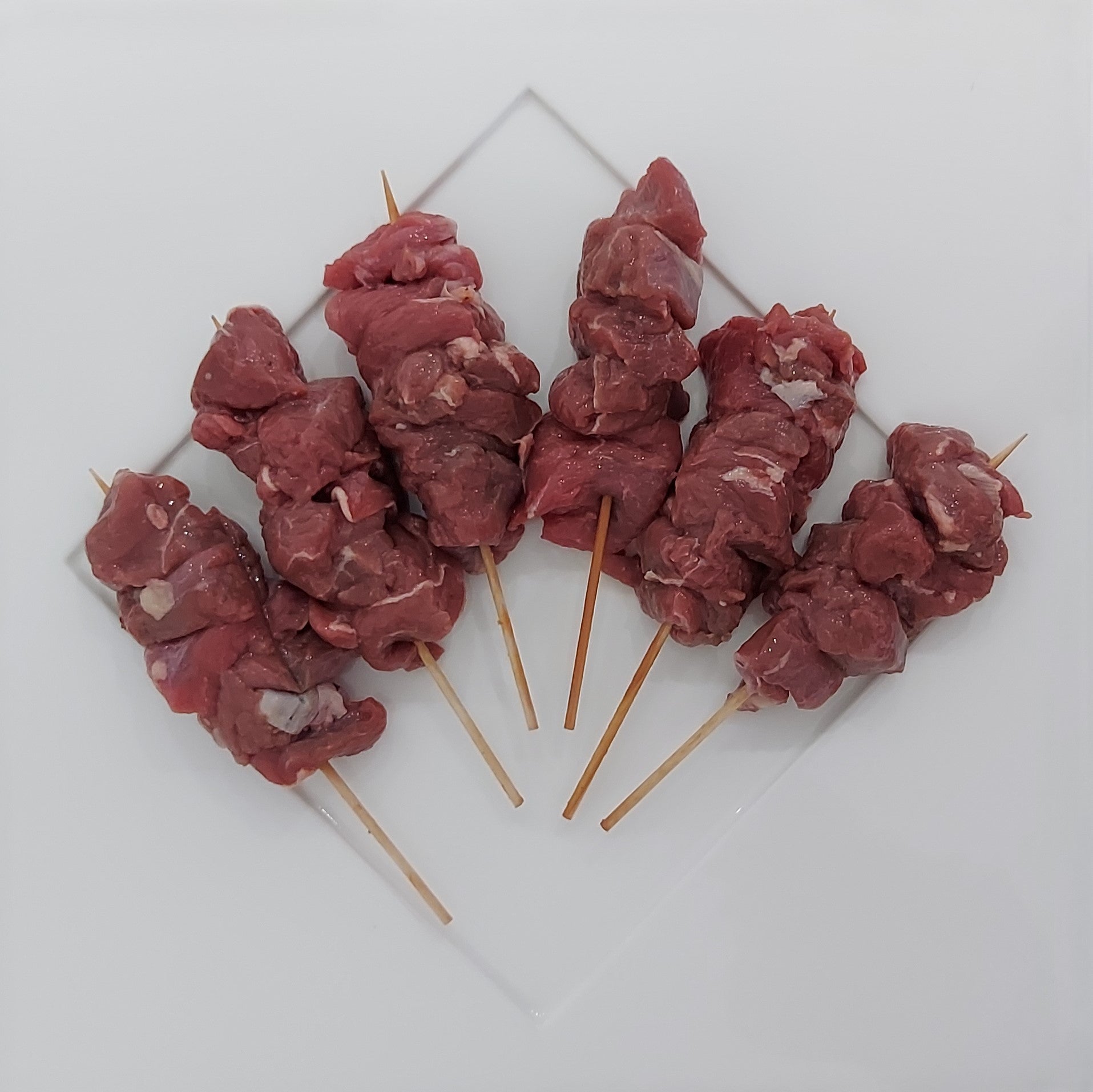 Diced Lamb Kebabs Skewers - 6 x 60g